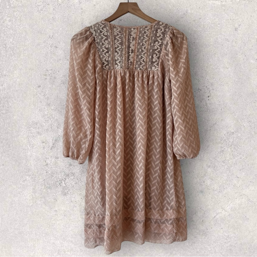Anthropologie One September Anwen Peasant Dress Pink Size XS - Picture 9 of 11